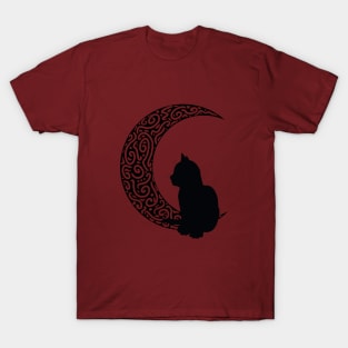 Crescent Moon Cat T-Shirt